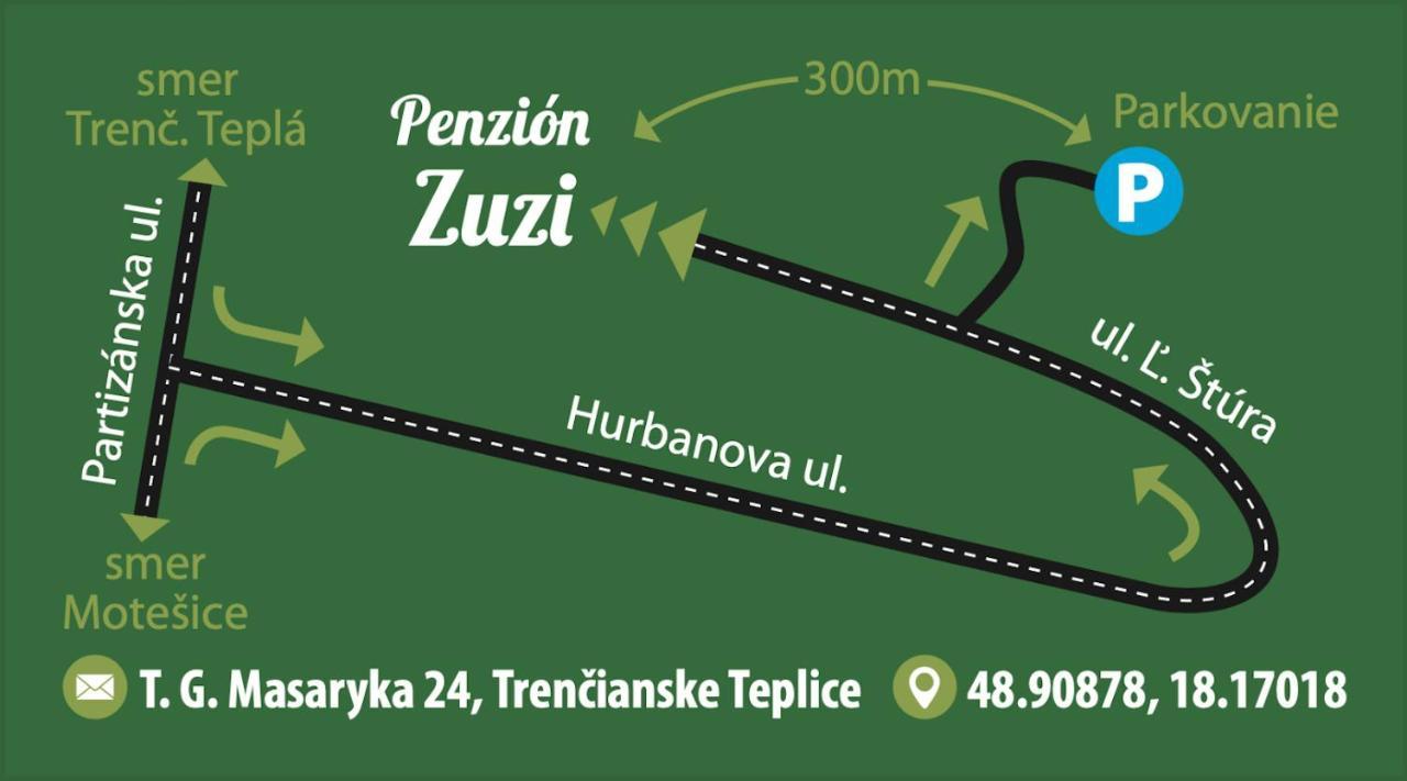 Trenčianske Teplice Penzion Zuzi מראה חיצוני תמונה